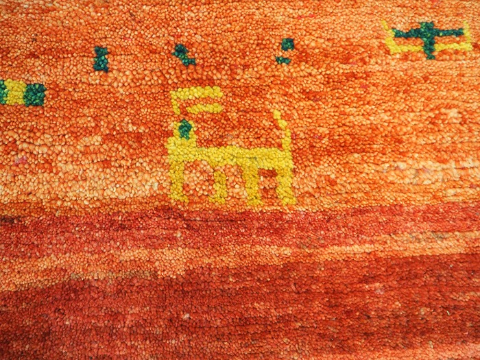 Gabbeh Tribal rug hand-woven from wool