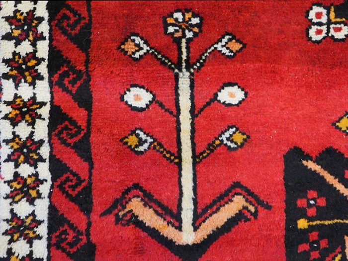 Hand-Woven-Hand-Spun-Wool Tribal-Rug