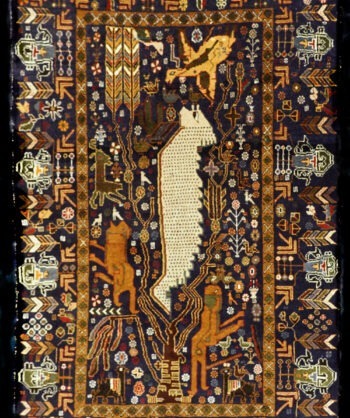 Herati Persian hand-woven rug