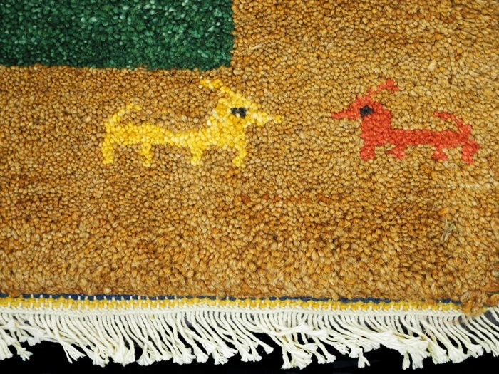 Hand-woven and dyed rug from India