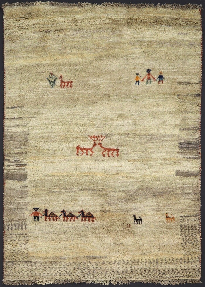 Thick Hand-Woven Gabbeh Rug