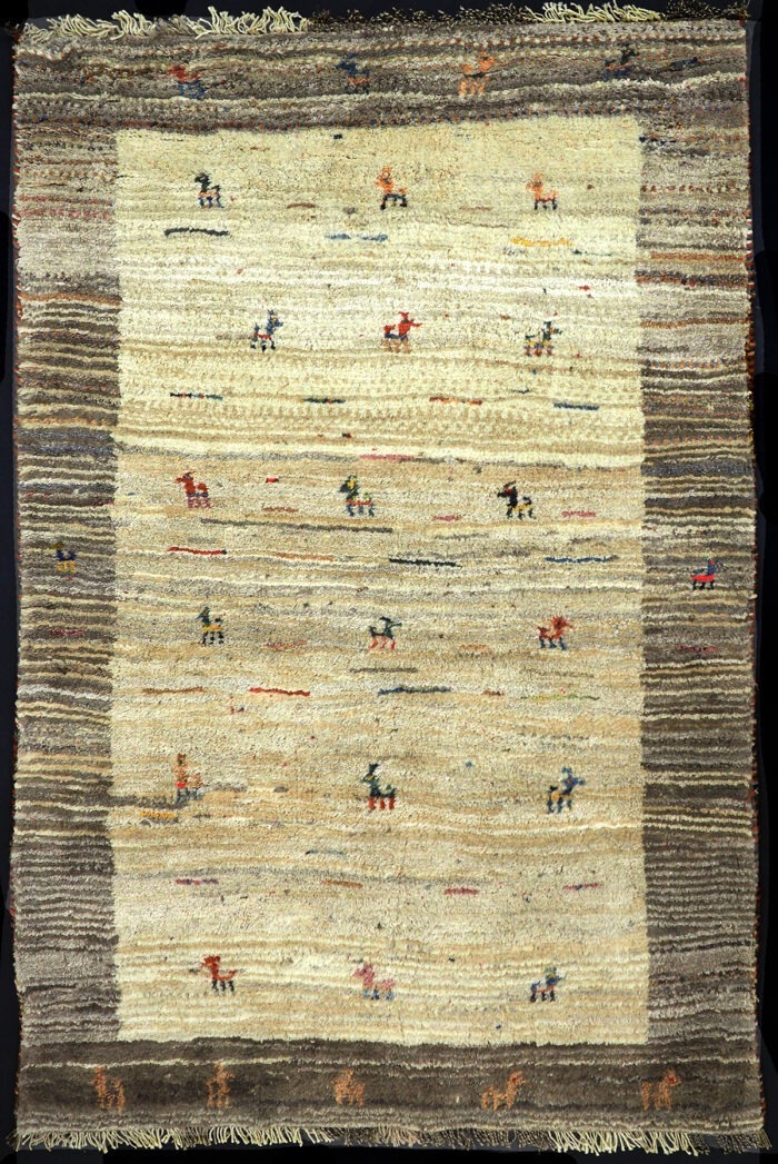 Natural wool Gabbeh rug
