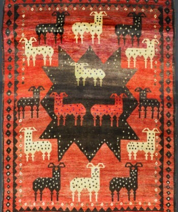 Hand-Knotted-Persian-Gabbeh-Rug