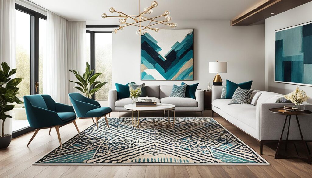 Geometric Persian Rugs in Modern Decor