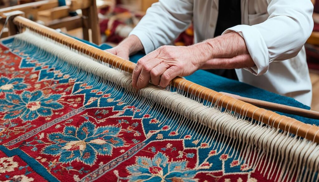 Persian rug weaving